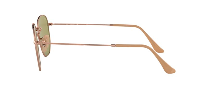 RAY-BAN Hexagonal Washed Evolve 54 Bronze/Copper - Green Photochromic Evolve Sunglasses