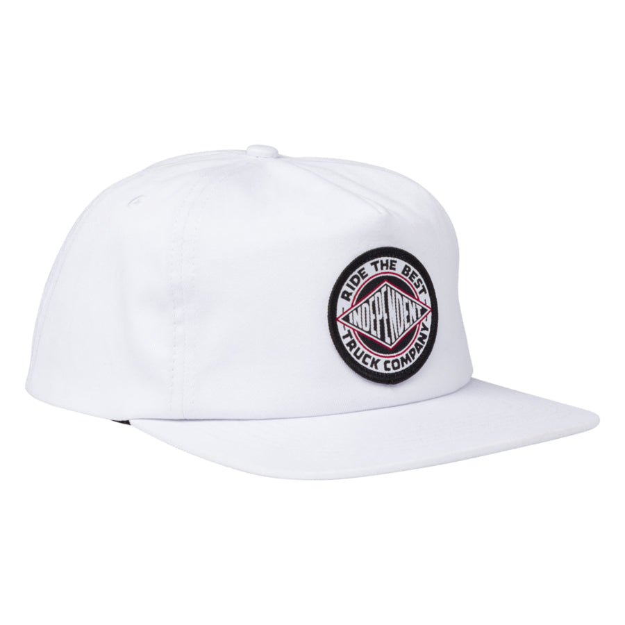 INDEPENDENT BTG Summit Unstructured Snapback Hat White Men's Baseball Hats Independent