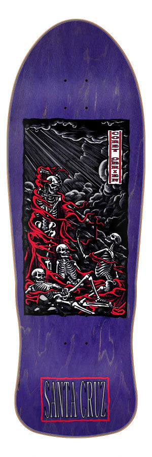 SANTA CRUZ Obrien Purgatory Reissue 9.85 Skateboard Deck Skateboard Decks Santa Cruz