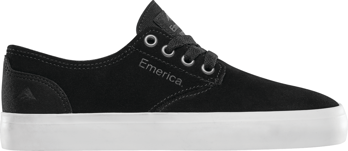 EMERICA Romero Laced Shoes Youth Black/White/Gum Youth and Toddler Skate Shoes Emerica 1