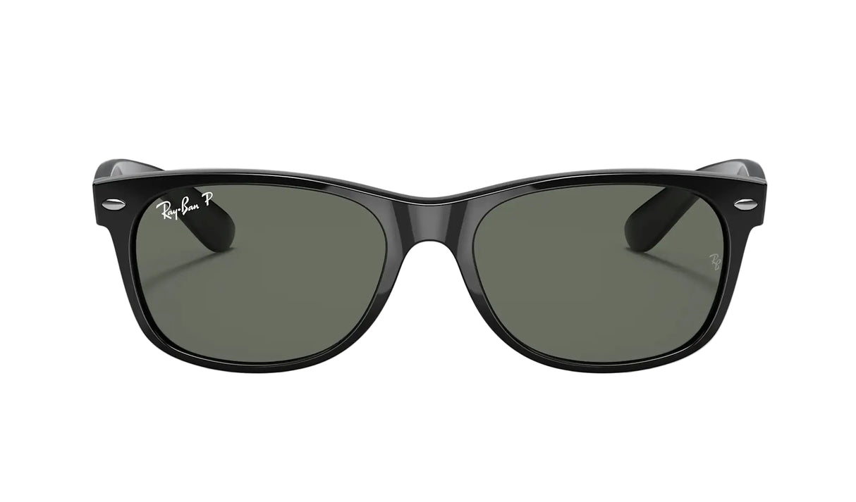 RAY-BAN New Wayfarer Classic 55 Black - Green Classic G-15 Polarized Sunglasses Sunglasses Ray-Ban