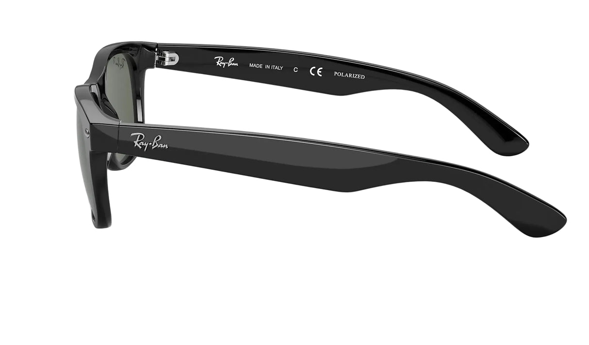 RAY-BAN New Wayfarer Classic 55 Black - Green Classic G-15 Polarized Sunglasses Sunglasses Ray-Ban
