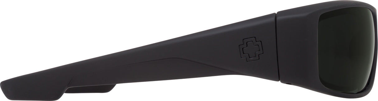 SPY Logan Soft Matte Black - Happy Grey Green Sunglasses SUNGLASSES - Spy Sunglasses Spy