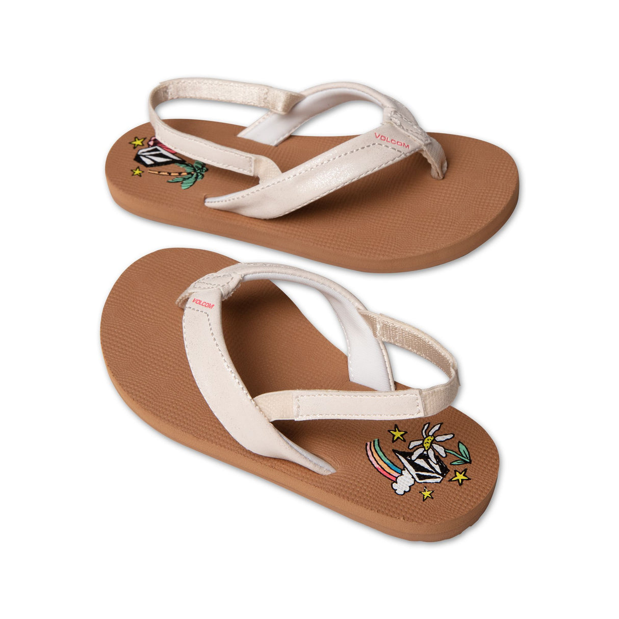 VOLCOM Vicky Little Girls Sandals Star White FOOTWEAR - Youth Sandals Volcom 8