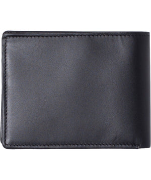 RVCA Cedar Bi-Fold Leather Wallet Black Men's Wallets RVCA 