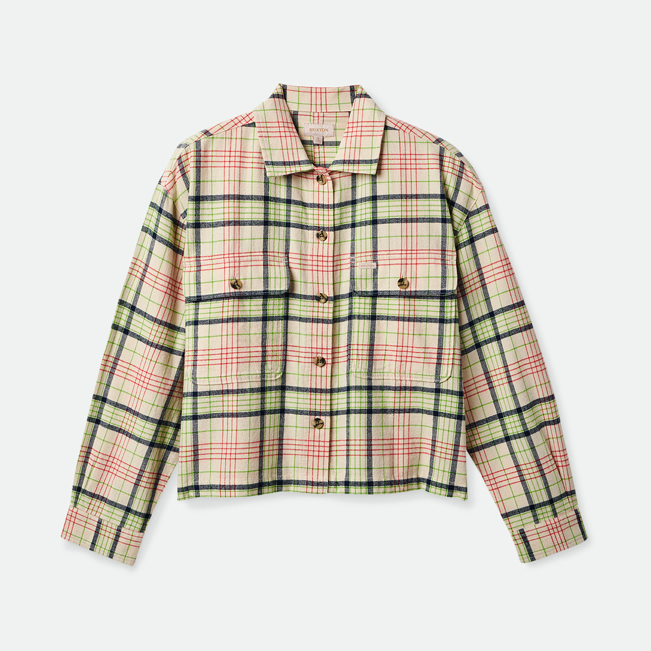 BRIXTON Bowery Lightweight Flannel Women's Dove Women's Flannels and Button Ups Brixton 