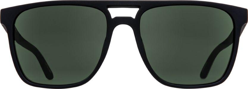 SPY Czar Soft Matte Black - Happy Grey Green Polarized Sunglasses SUNGLASSES - Spy Sunglasses Spy