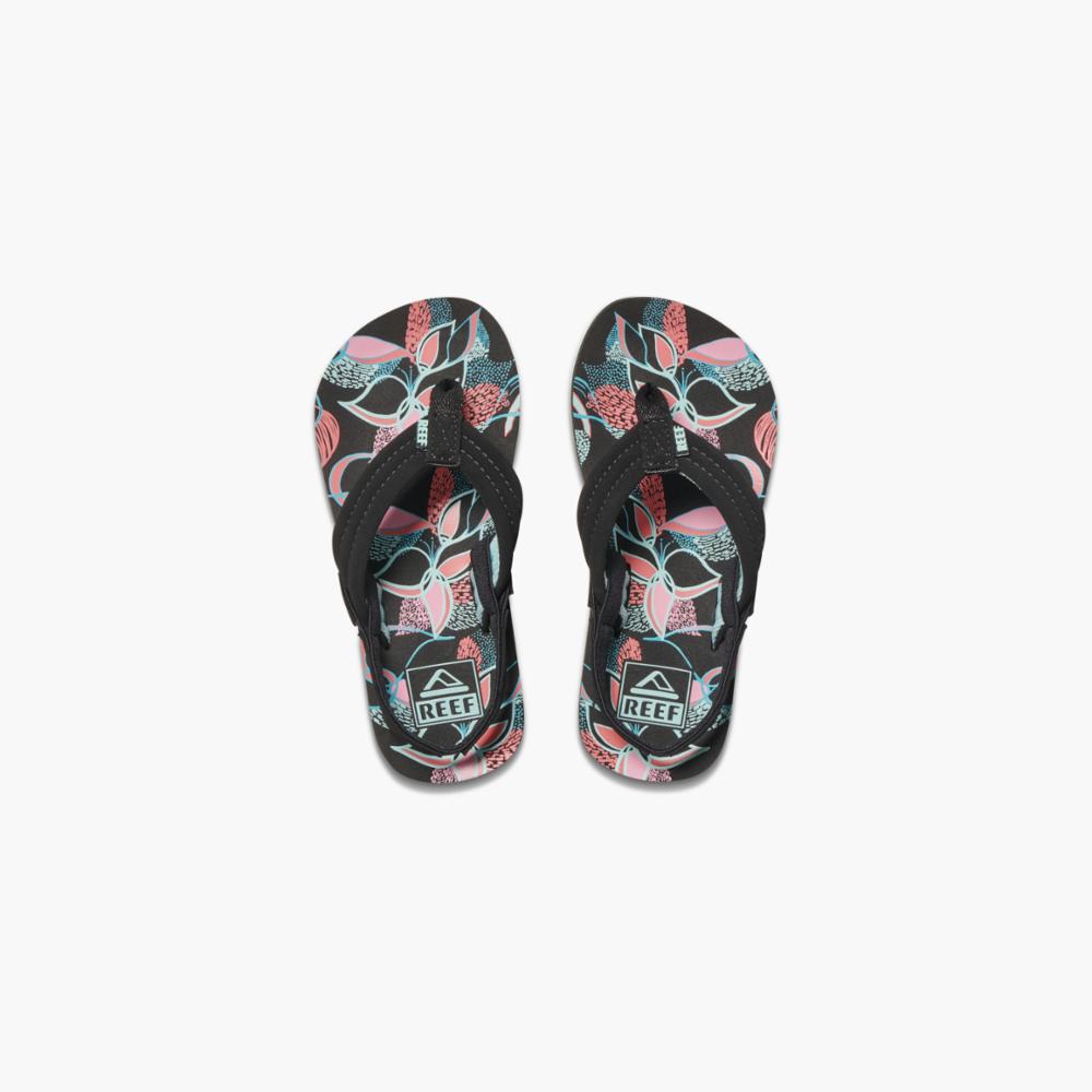 REEF Little Ahi Sandals Kids Layered Floral Youth Sandals Reef