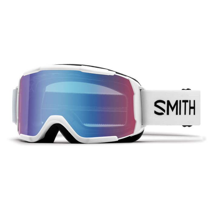 SMITH Youth Daredevil White - Blue Sensor Mirror Snow Goggle Youth Snow Goggles Smith 