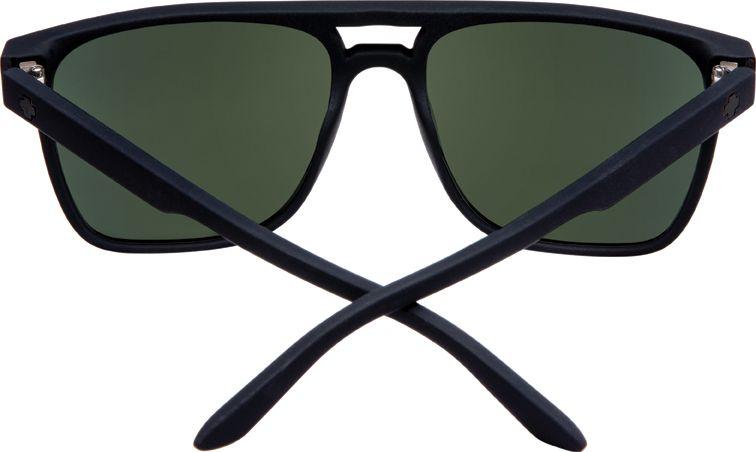 SPY Czar Soft Matte Black - Happy Grey Green Polarized Sunglasses SUNGLASSES - Spy Sunglasses Spy
