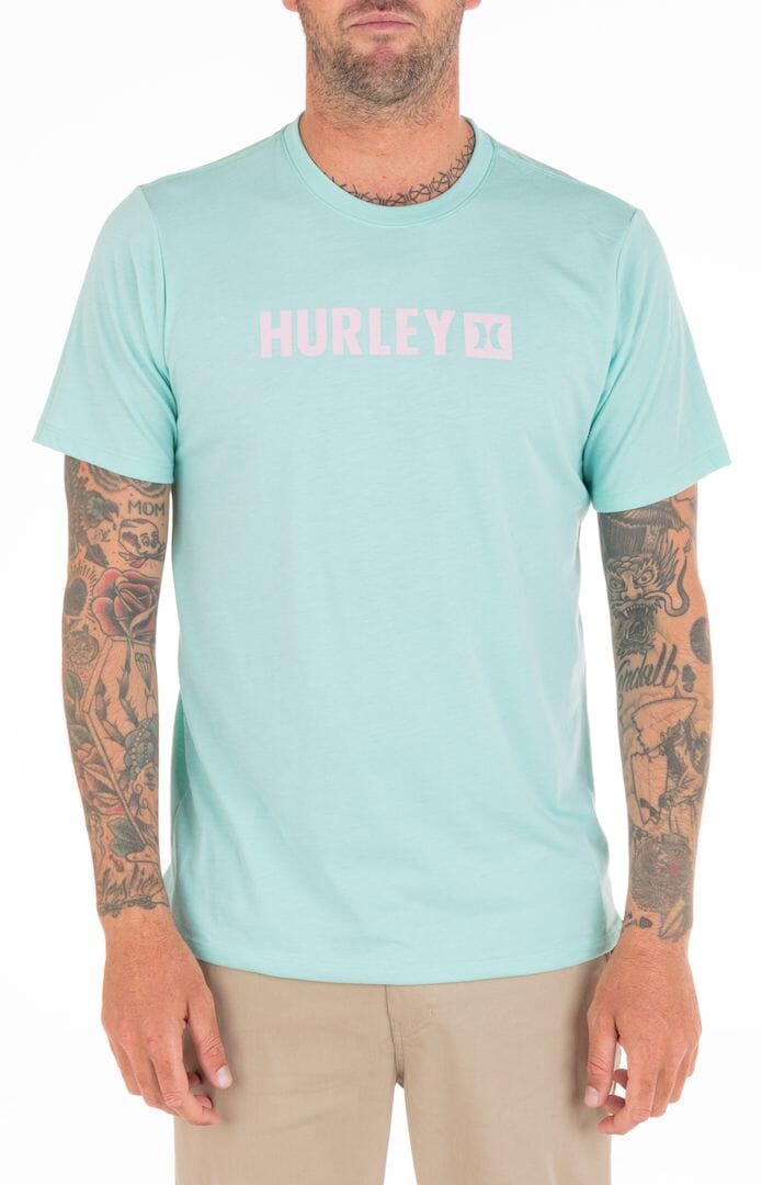 HURLEY Everyday The Box T-Shirt Tropical Mist Men's Short Sleeve T-Shirts Vans 