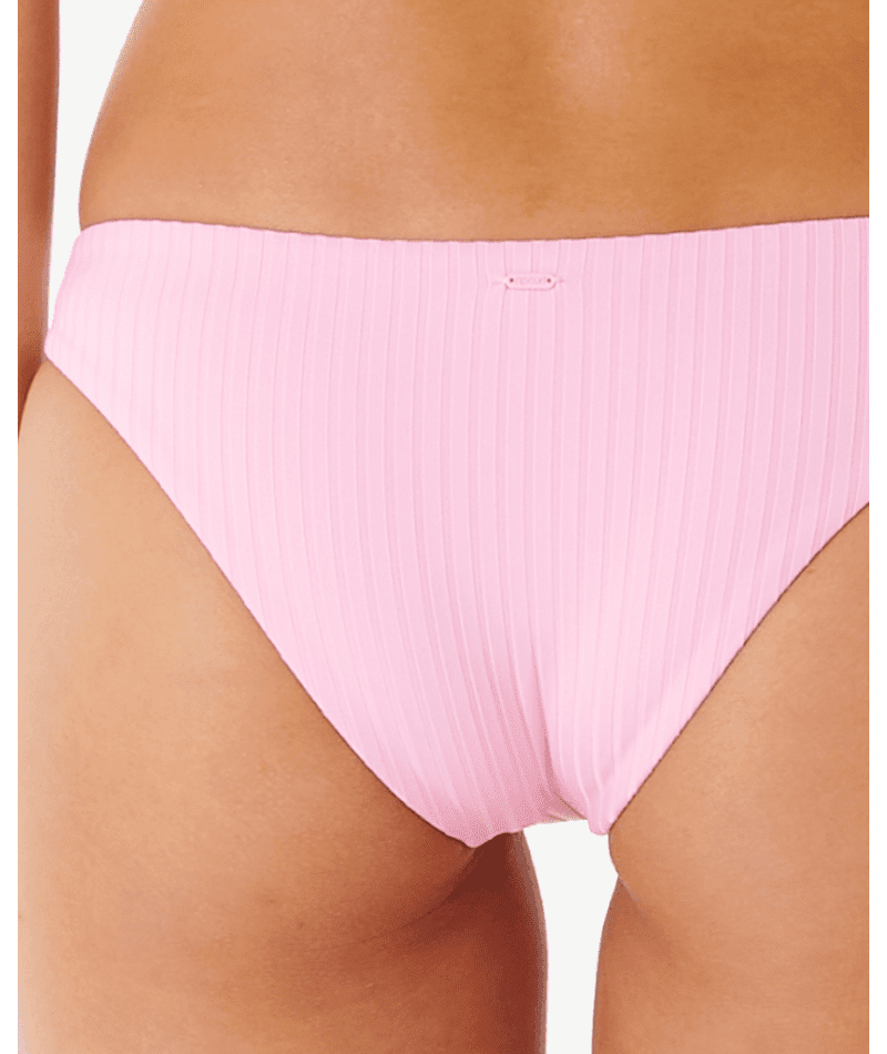 RIP CURL Women's Premium Surf Cheeky Coverage Bikini Bottom Light Pink Women's Bikini Bottoms Rip Curl