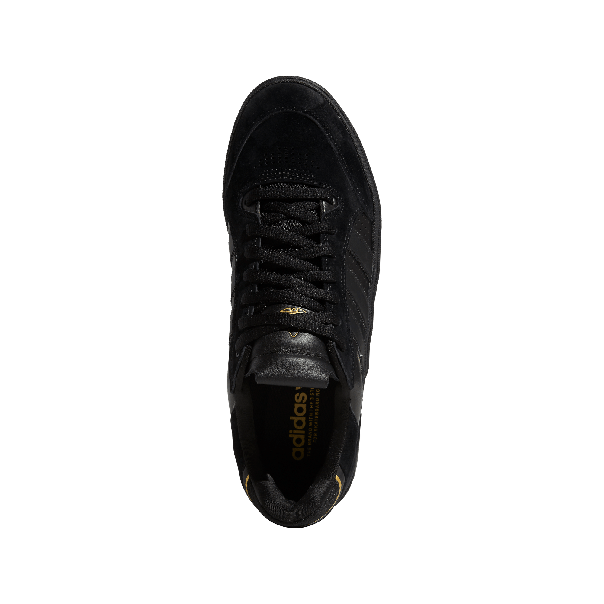 ADIDAS Tyshawn Low Shoes Core Black/Core Black/Gold Metallic Men's Skate Shoes Adidas 