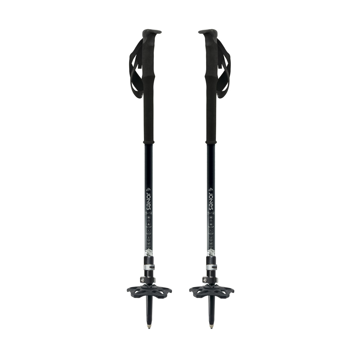 Jones Talon Splitboard Poles Silver 2022 Backcountry Poles Jones Snowboards