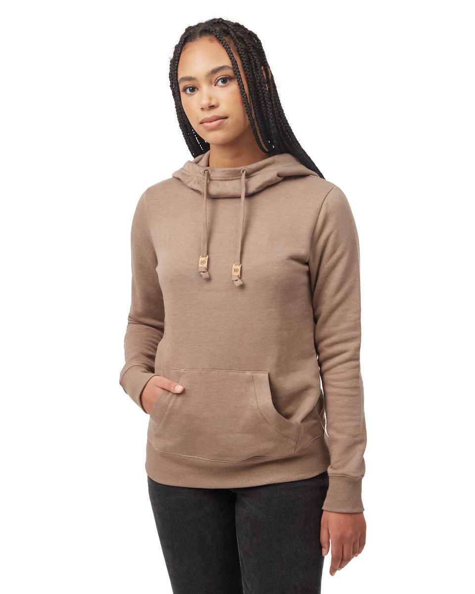 TENTREE Women's TreeFleece Banshee Pullover Hoodie Pine Bark Women's Pullover Hoodies Tentree