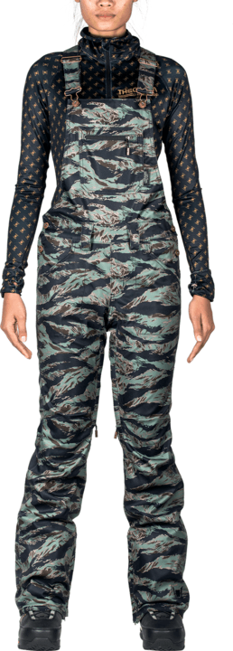 L1 Loretta Bib Overall Snowboard Pants Women's Tiger Camo 2021 WOMENS OUTERWEAR - Women's Snowboard Pants L1