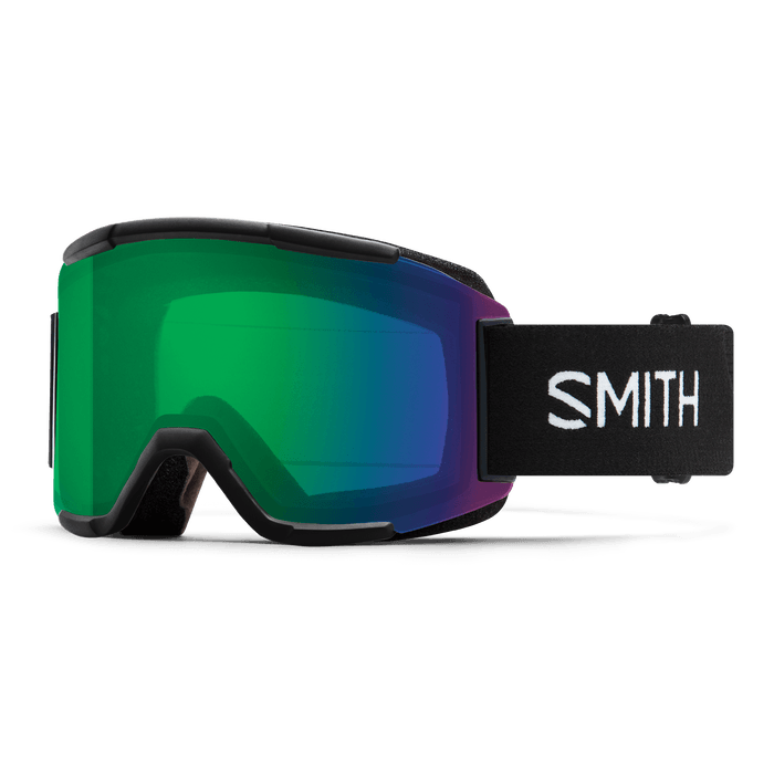 SMITH Squad Black - ChromaPop Everyday Green Mirror + Clear Snow Goggle Snow Goggles Smith