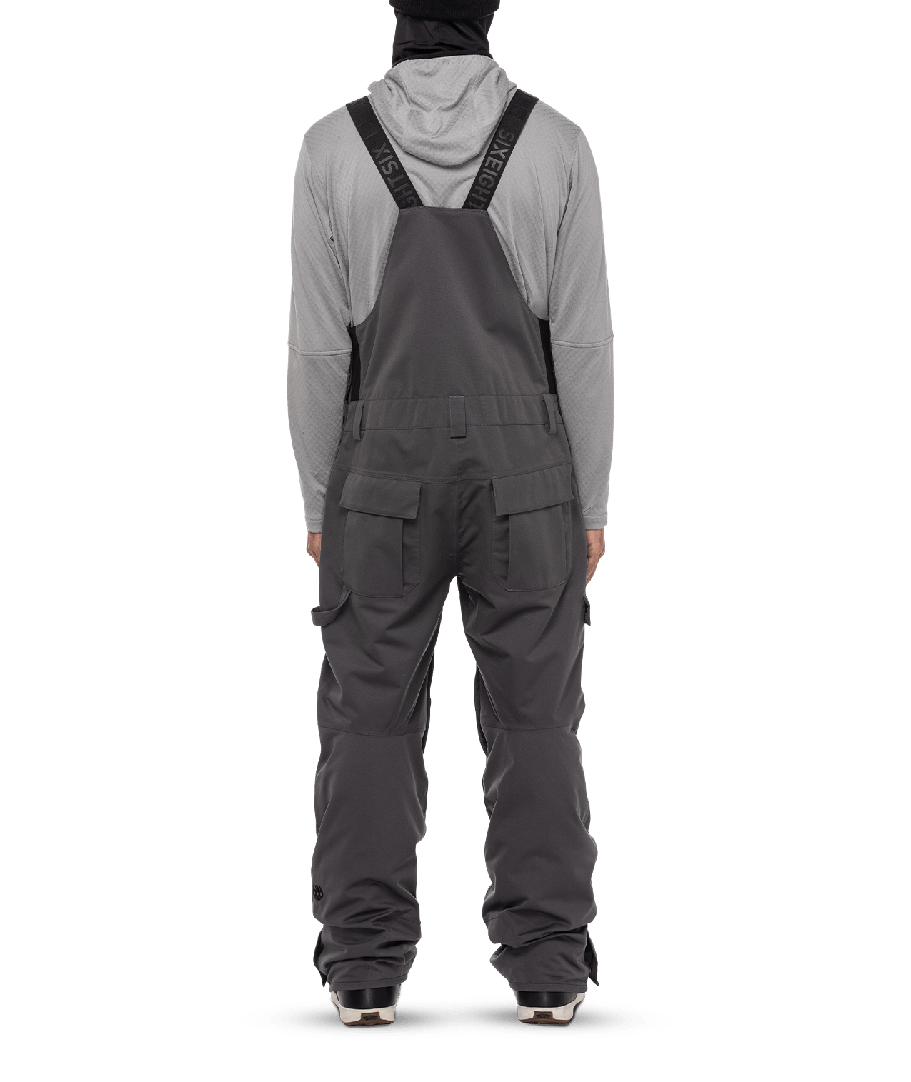 686 Hot Lap Insulated Bib Snowboard Pants Charcoal Colorblock 2023 Men's Snow Bib Pants 686 