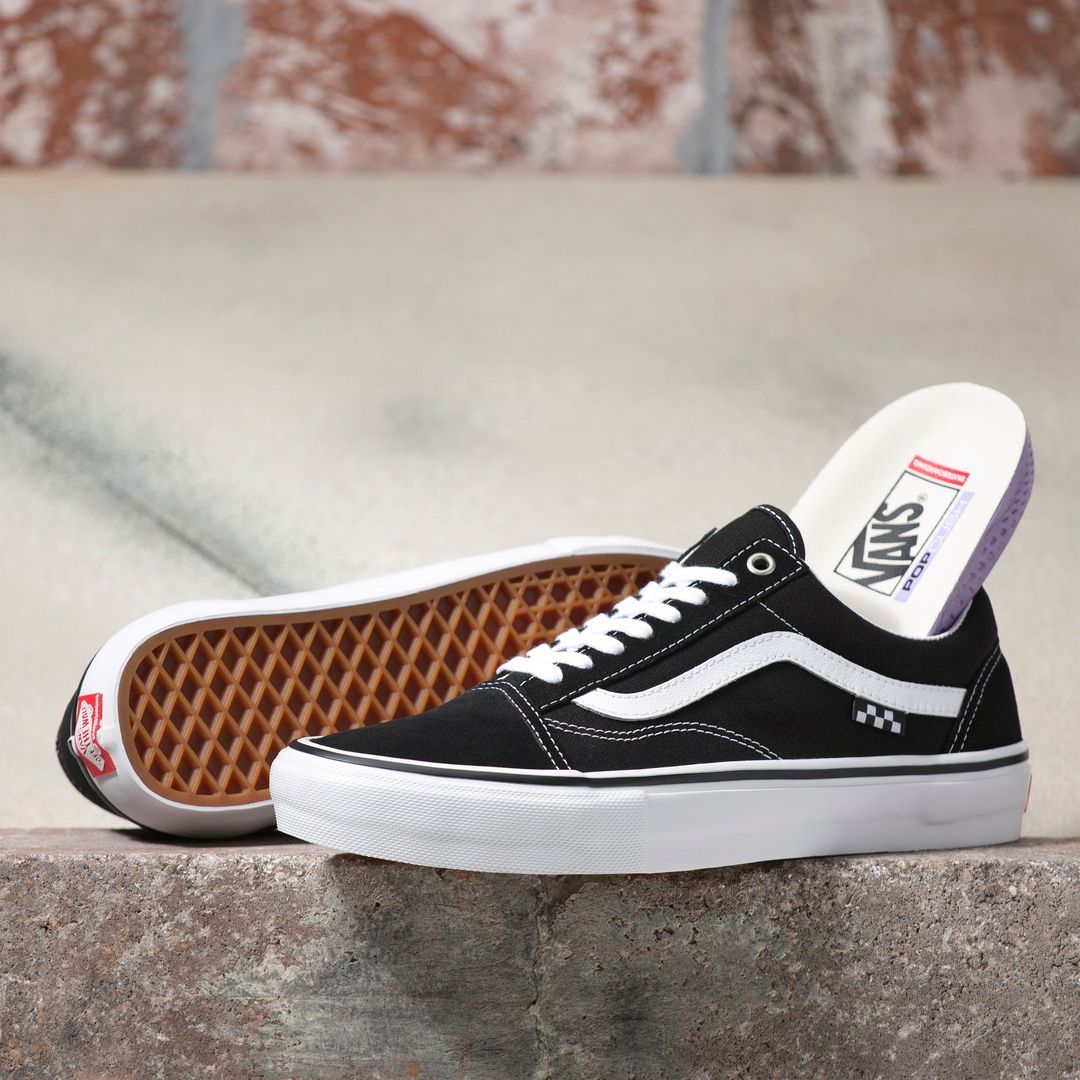 VANS Skate Old Skool Shoes Black/White FOOTWEAR - Men's Skate Shoes Vans