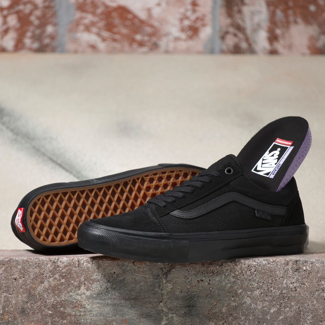 VANS Skate Old Skool Shoes Black/Black FOOTWEAR - Men's Skate Shoes Vans