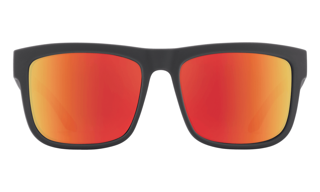 SPY Discord Soft Matte Dark Grey - Happy Grey Green With Red Spectra Mirror Polarized Sunglasses SUNGLASSES - Spy Sunglasses Spy