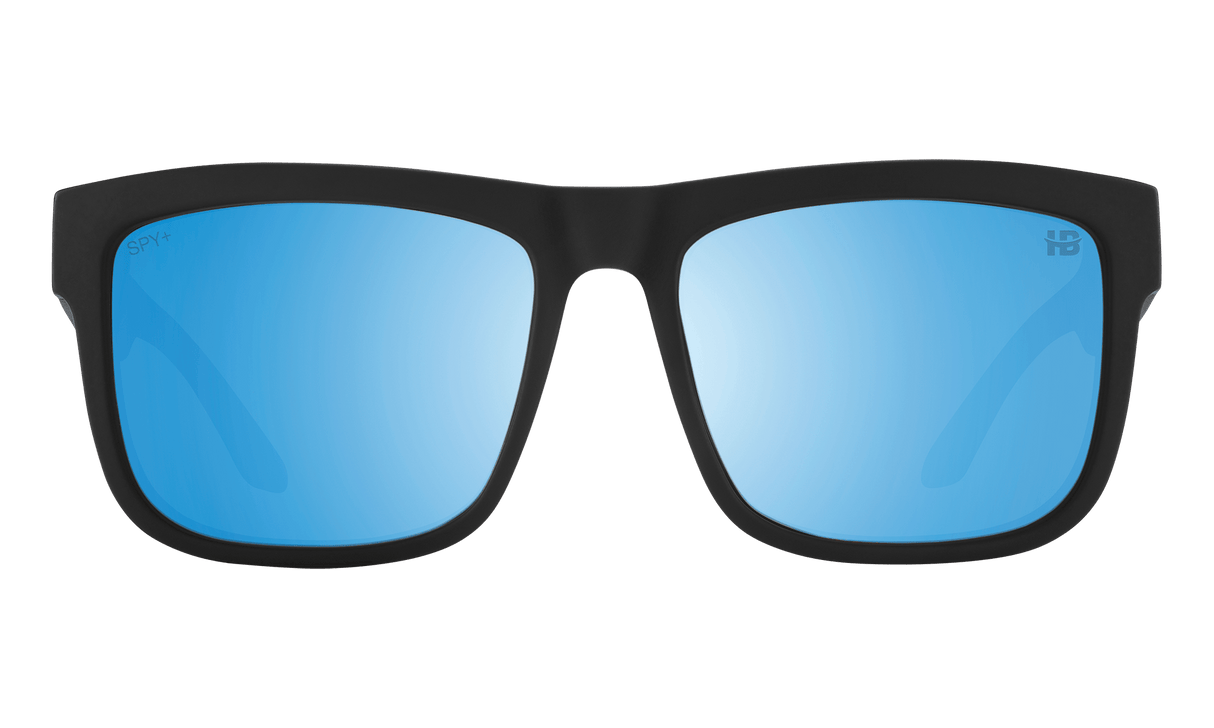 SPY Discord Matte Black - Happy Boost Bronze Ice Blue Spectra Mirror Polarized Sunglasses Sunglasses Spy