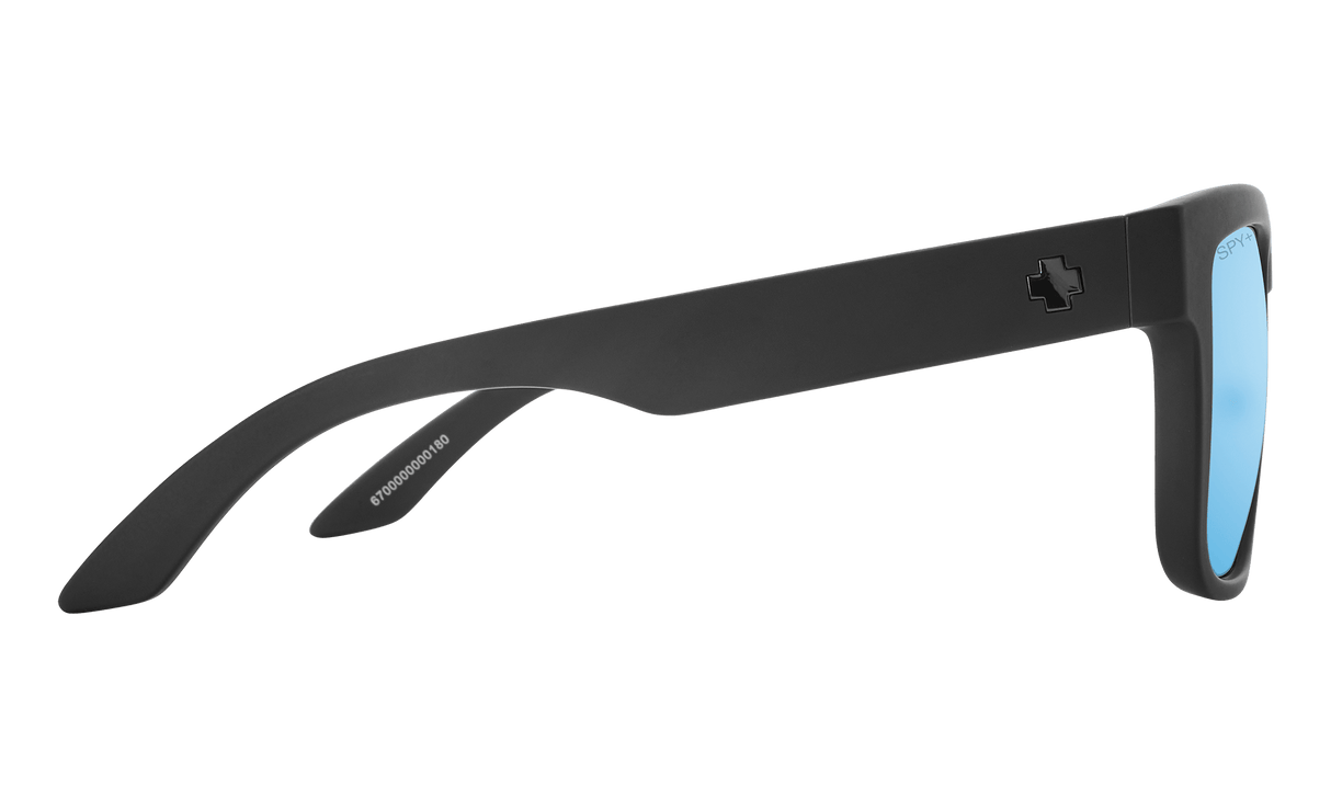 SPY Discord Matte Black - Happy Boost Bronze Ice Blue Spectra Mirror Polarized Sunglasses Sunglasses Spy