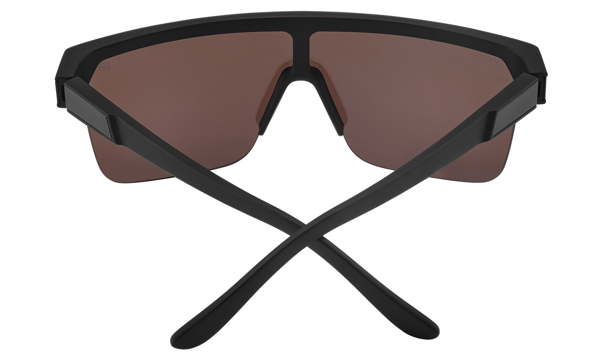 SPY Flynn 5050 Matte Black - Happy Boost Bronze Ice Blue Spectra Mirror Polarized Sunglasses Sunglasses Spy