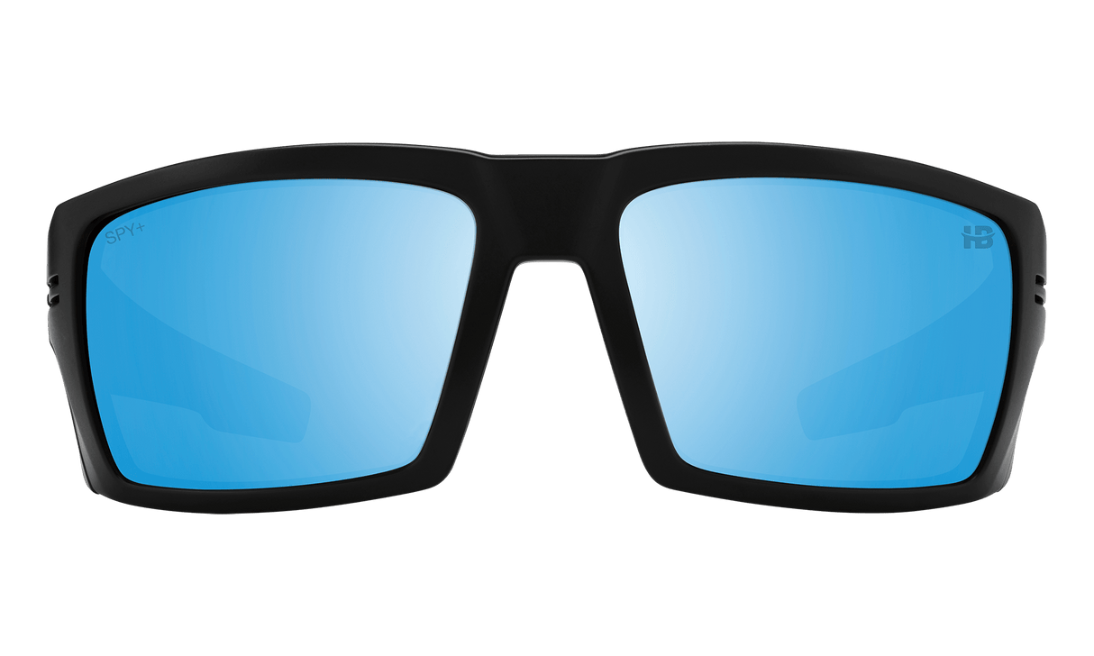 SPY Rebar ANSI Matte Black - Happy Boost Bronze Ice Blue Spectra Polarized Sunglasses Sunglasses Spy