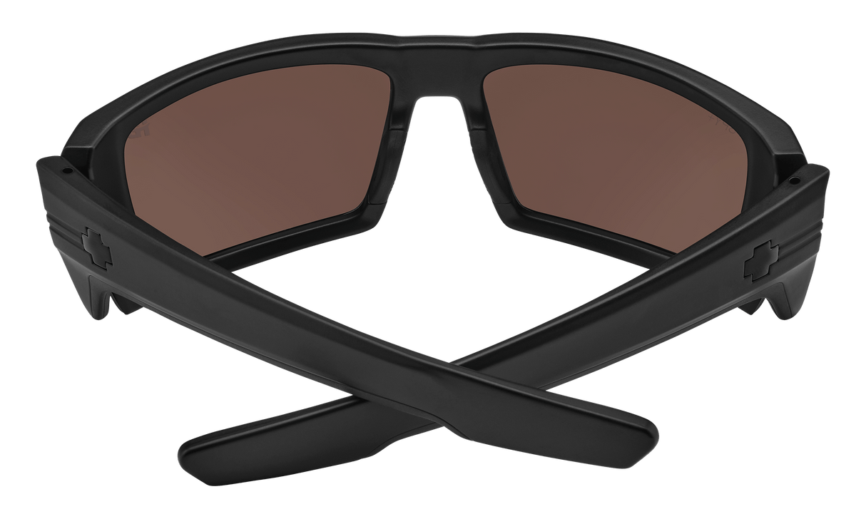 SPY Rebar ANSI Matte Black - Happy Boost Bronze Ice Blue Spectra Polarized Sunglasses Sunglasses Spy