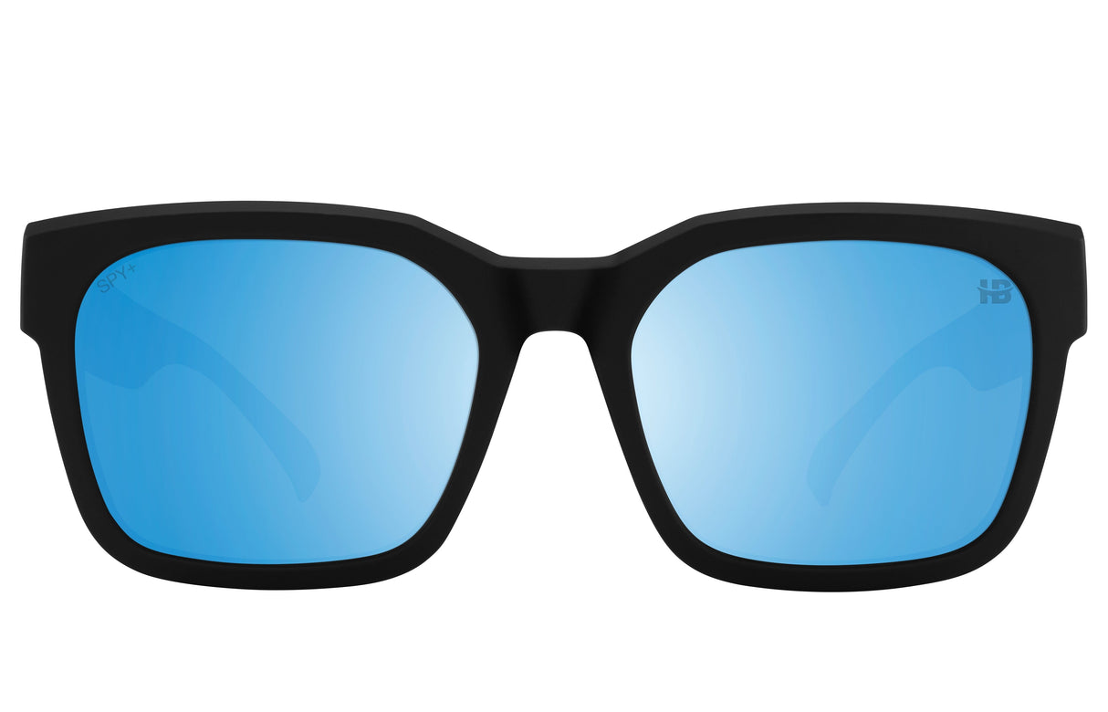 SPY Dessa Matte Black - Happy Boost Ice Blue Mirror Polarized Sunglasses Sunglasses Spy