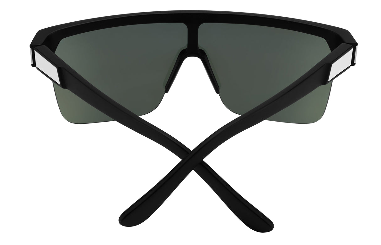 SPY Flynn 5050 Matte Black - Happy Boost Orange Mirror Sunglasses Sunglasses Spy