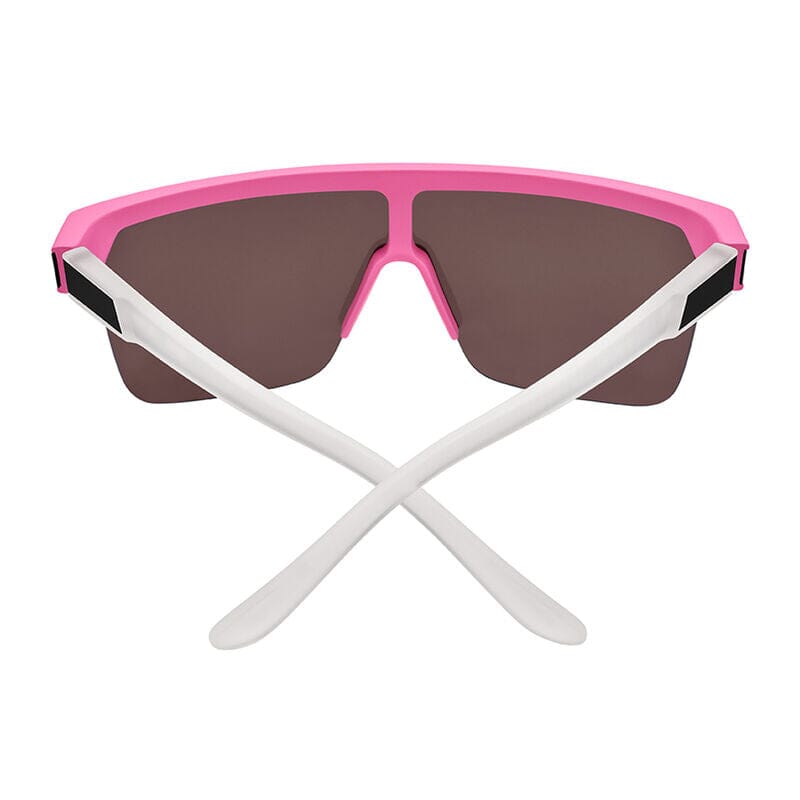 SPY Flynn 5050 Matte Pink Matte Translucent White - Happy Bronze Pink Mirror Sunglasses Sunglasses Spy