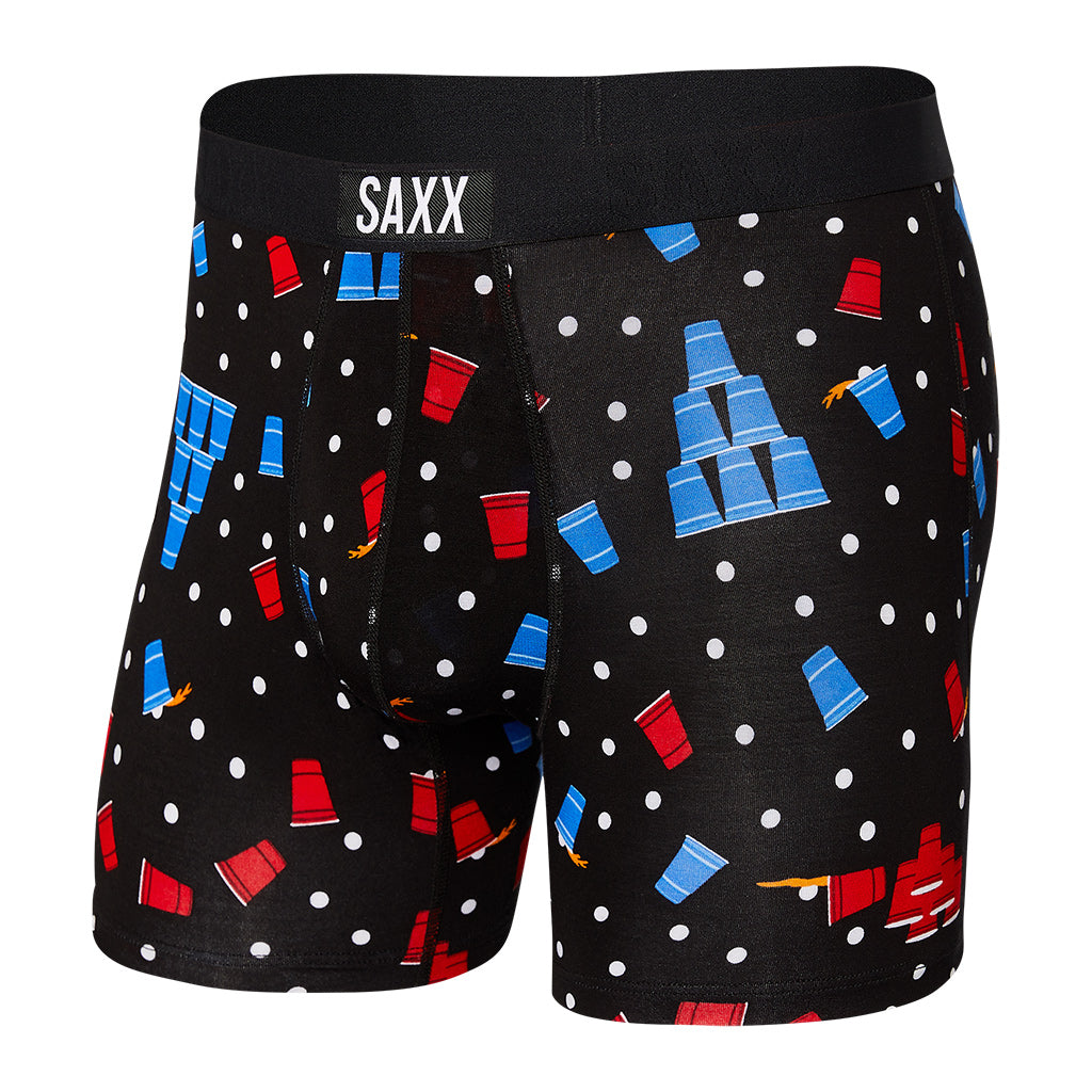 SAXX Vibe Boxer Brief Black Beer Champs Men's Underwear Saxx 
