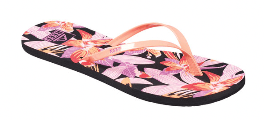 REEF Bliss Full Sandals Women's Coral Hibiscus Women's Sandals Reef 5 