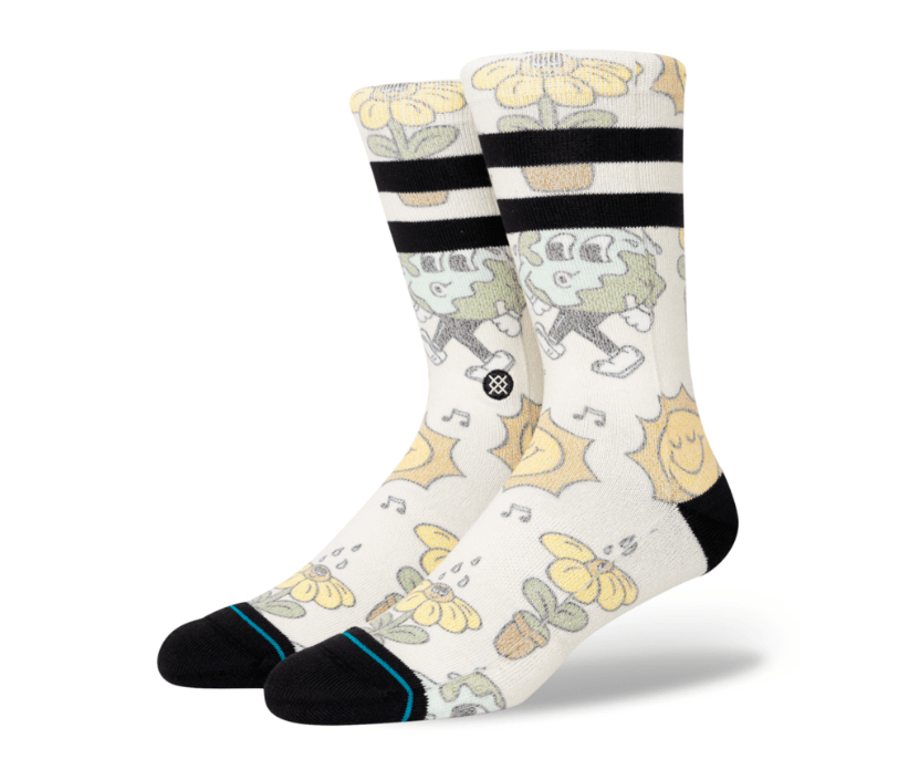 STANCE Nice Mooves Socks Off White Men's Socks Stance