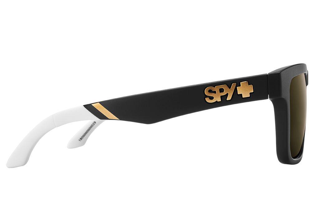 SPY + Tom Wallisch Matte Black - Happy Bronze With Gold Spectra Mirror Sunglasses Sunglasses Spy