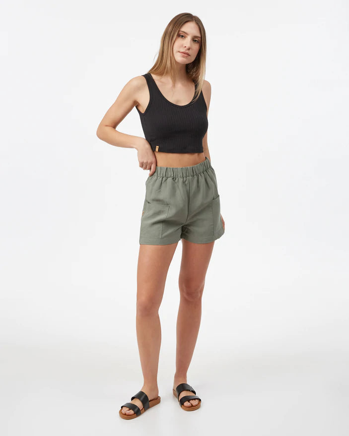 TENTREE Linen Offshore Short Women's Agave Green Women's Shorts Tentree