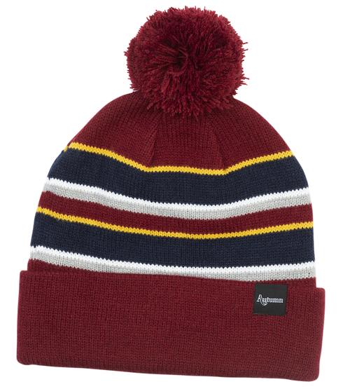 AUTUMN Drifter Pom Beanie Burgundy Men's Beanies Autumn