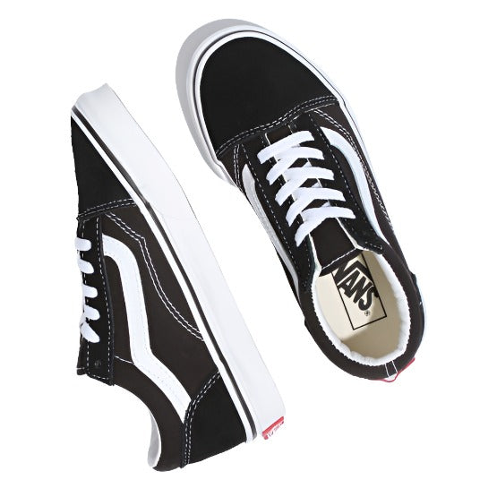 VANS Old Skool Youth Black/True White Youth and Toddler Skate Shoes Vans