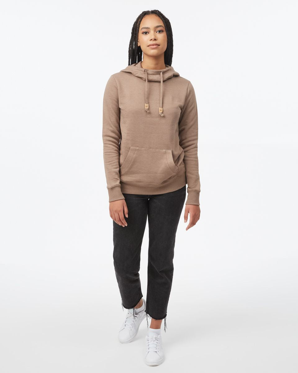 TENTREE Women's TreeFleece Banshee Pullover Hoodie Pine Bark Women's Pullover Hoodies Tentree