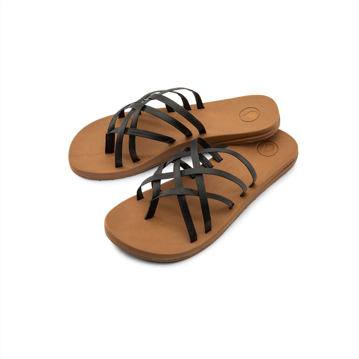 VOLCOM E-Cliner Multi Strap Sandals Women's Black