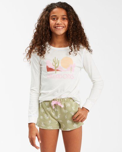 BILLABONG Pineapple Palms Shorts Girls Avocado Girl's Walkshorts Billabong S