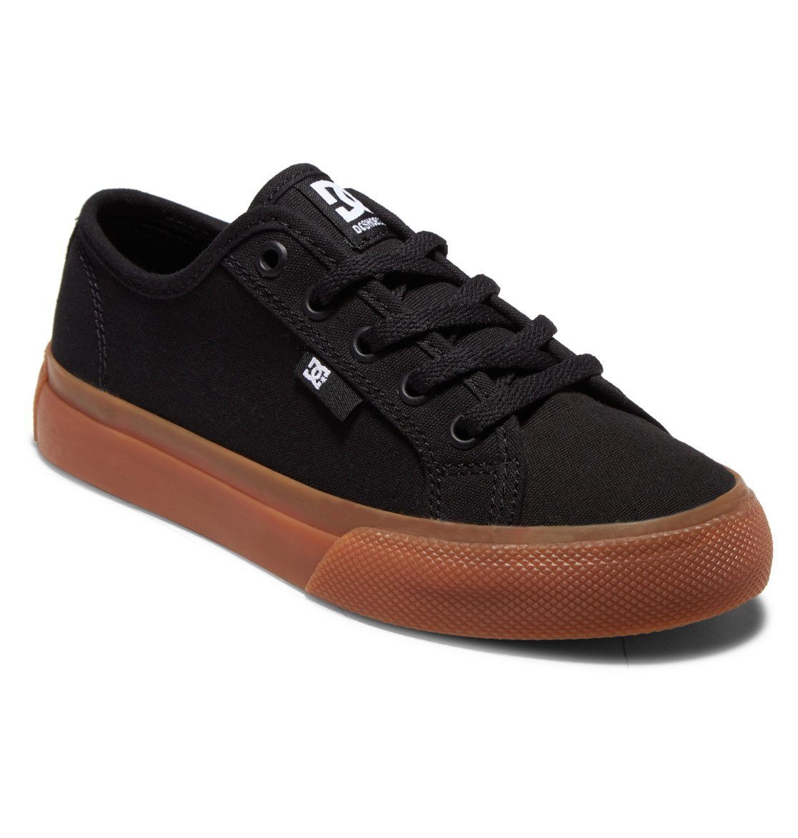 DC Manual Shoes Youth Black/Gum Youth and Toddler Skate Shoes DC 