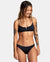 RVCA Solid V-Wire Bralette Bikini Top Women's Black Women's Bikini Tops RVCA 