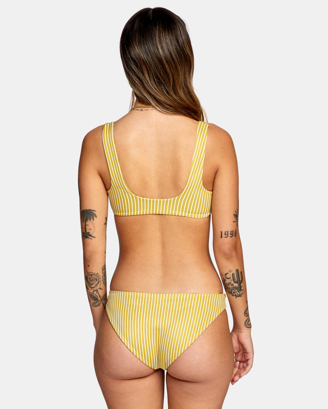 RVCA June Bloom Reversible Bralette Bikini Top Women's Rvca Black Women's Bikini Bottoms RVCA