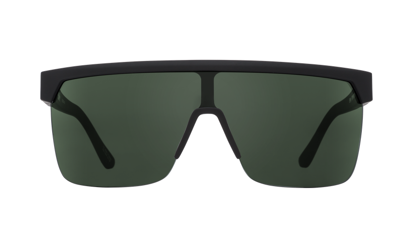 SPY Flynn 5050 Soft Matte Black - HD Plus Grey Green Sunglasses