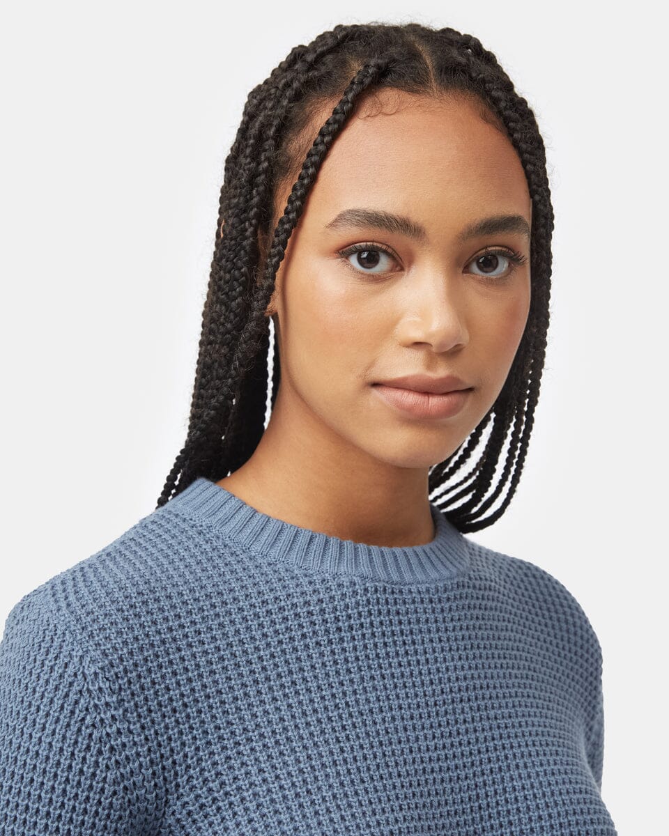 TENTREE Women's Highline Crewneck Sweater Vintage Blue Women's Crewnecks Tentree