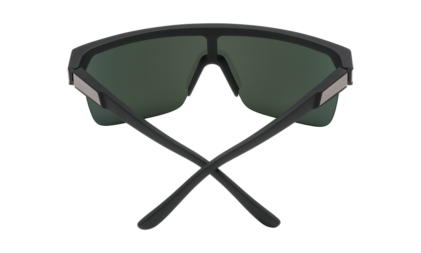 SPY Flynn 5050 Soft Matte Black - HD Plus Grey Green Sunglasses