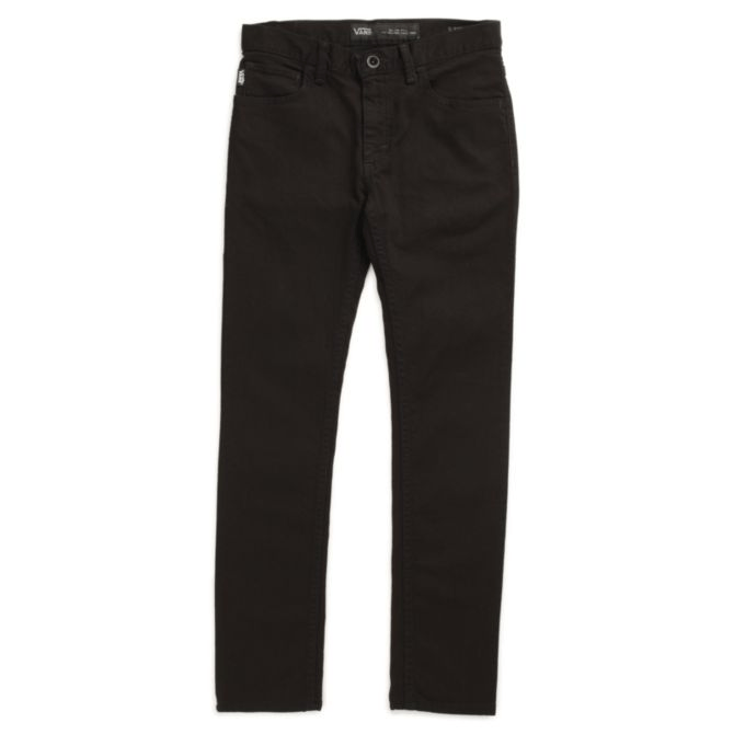 VANS Boys V76 Skinny Denim KIDS APPAREL - Boy's Denim and Pants Vans OVERDYE BLACK 22/24